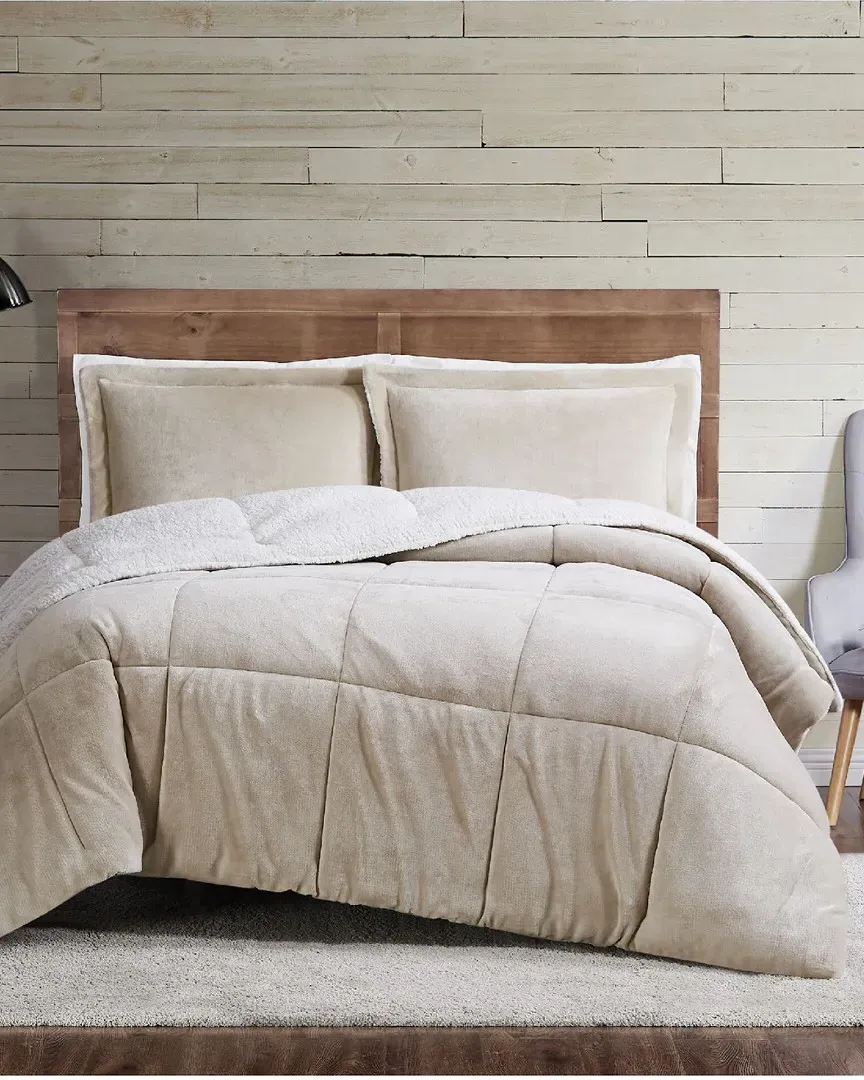 Cuddle Warmth Comforter Set - Tan, Polyester