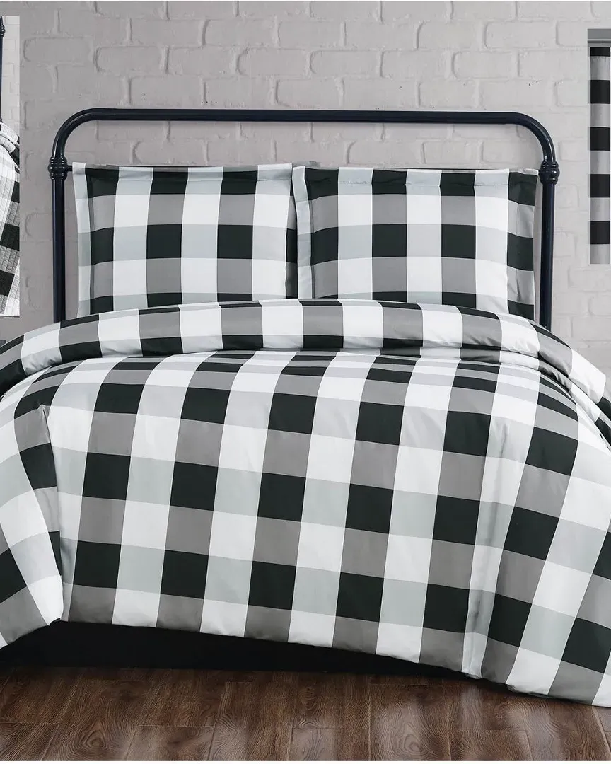 Everyday Buffalo Plaid Comforter Set - Black, Microfiber