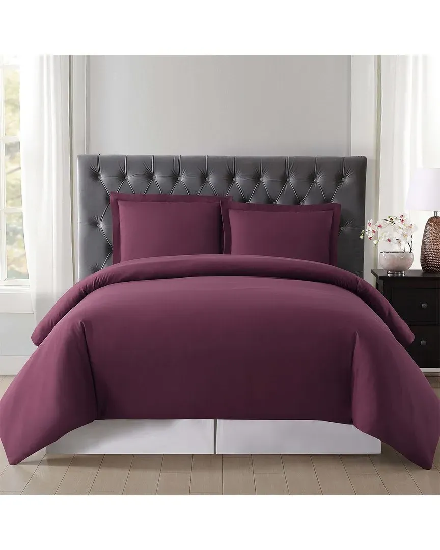 Everyday Comforter Set with Removable Cover - Burgundy