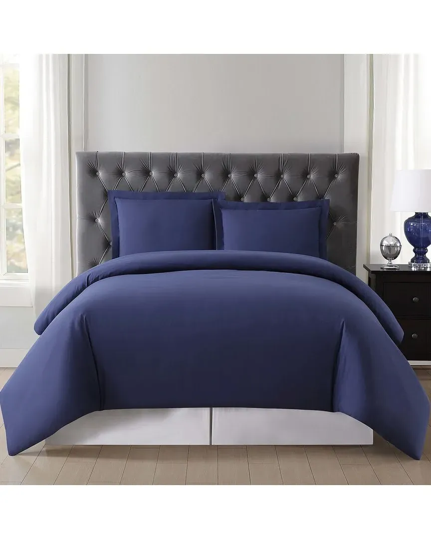 Everyday Comforter Set with Removable Cover - Navy Blue