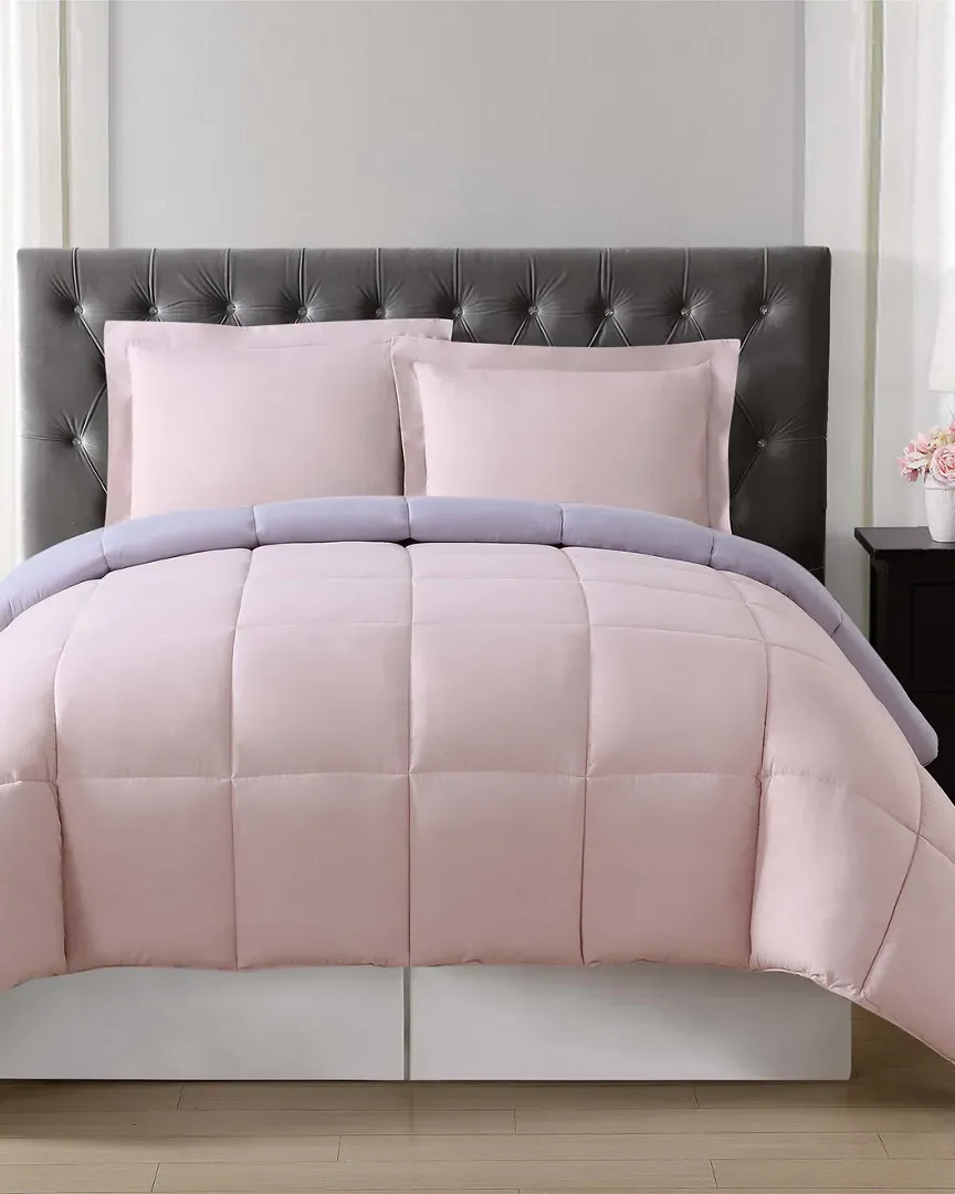 Everyday Full/Queen Comforter Set - Blush, Microfiber