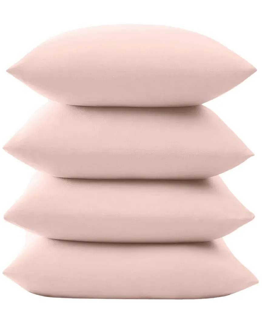 Everyday Pack of 4 Pillowcases - Blush, Microfiber