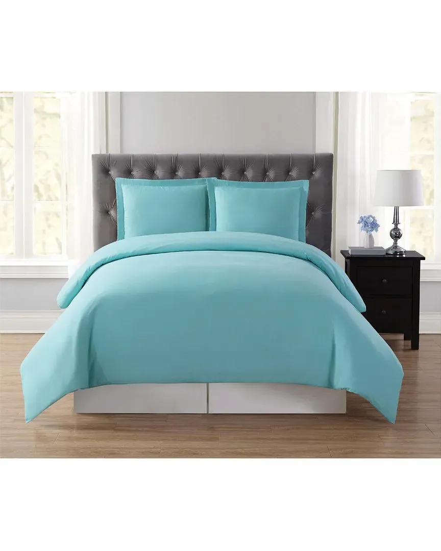 Everyday Twin XL Duvet Set - Turquoise, Microfiber
