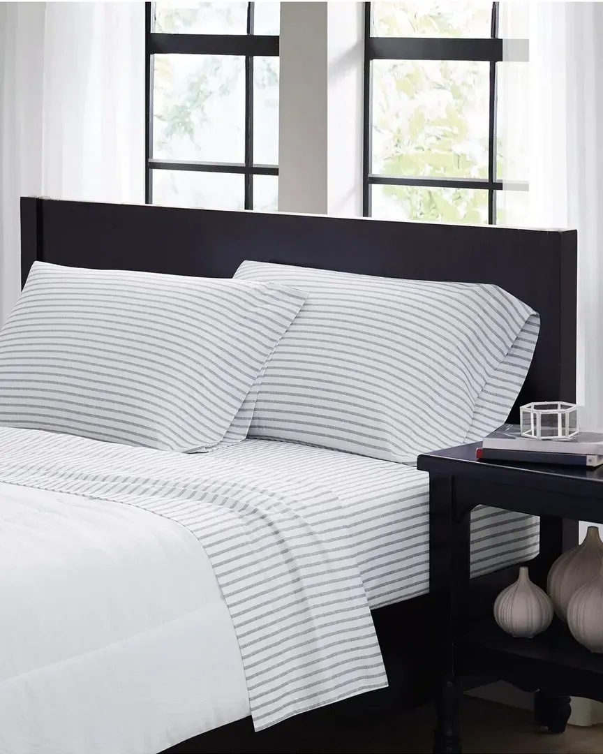 Pinstripe Sheet Set - White, Polyester image