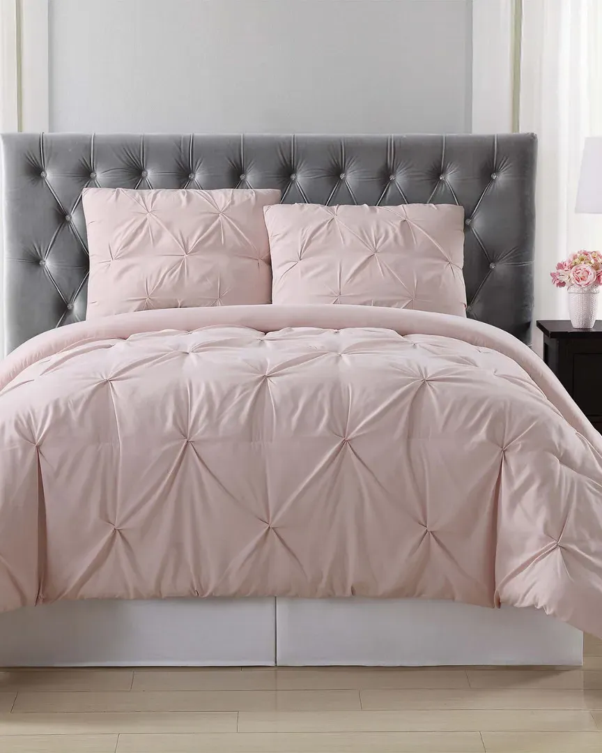 Pleated Duvet Set - Blush, Microfiber