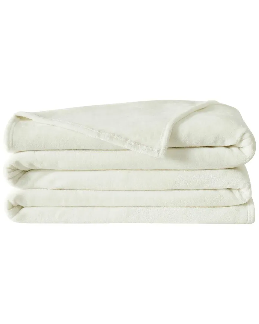 Velvet Plush Family Blanket - Ivory, Polyester