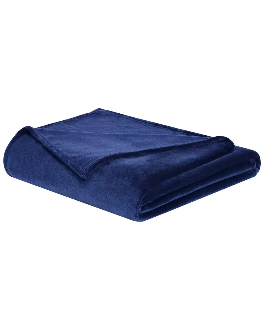 Velvet Plush Throw - Navy, Polyester image