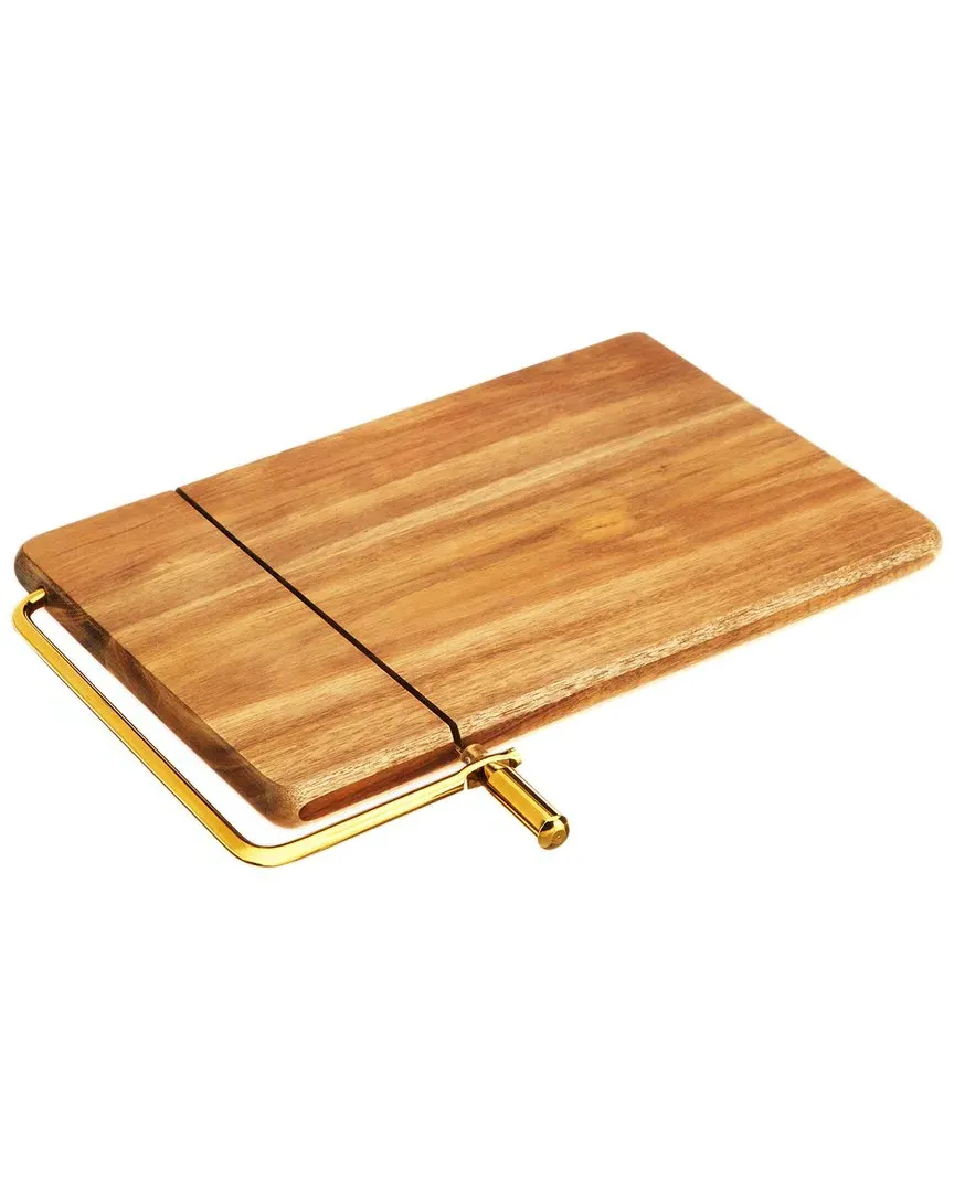 Acacia Cheese Slicing Board with Wire Slicer - Natural image
