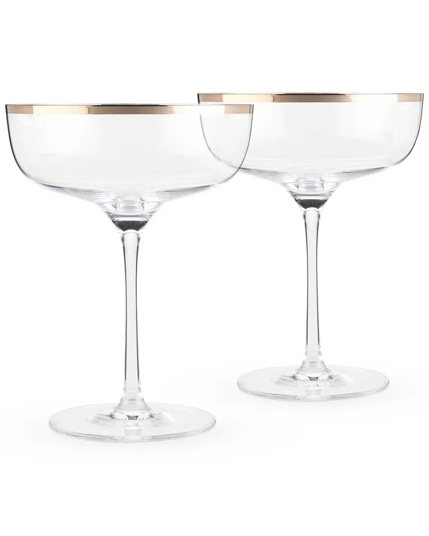 Copper Rim Crystal Coupe Set image