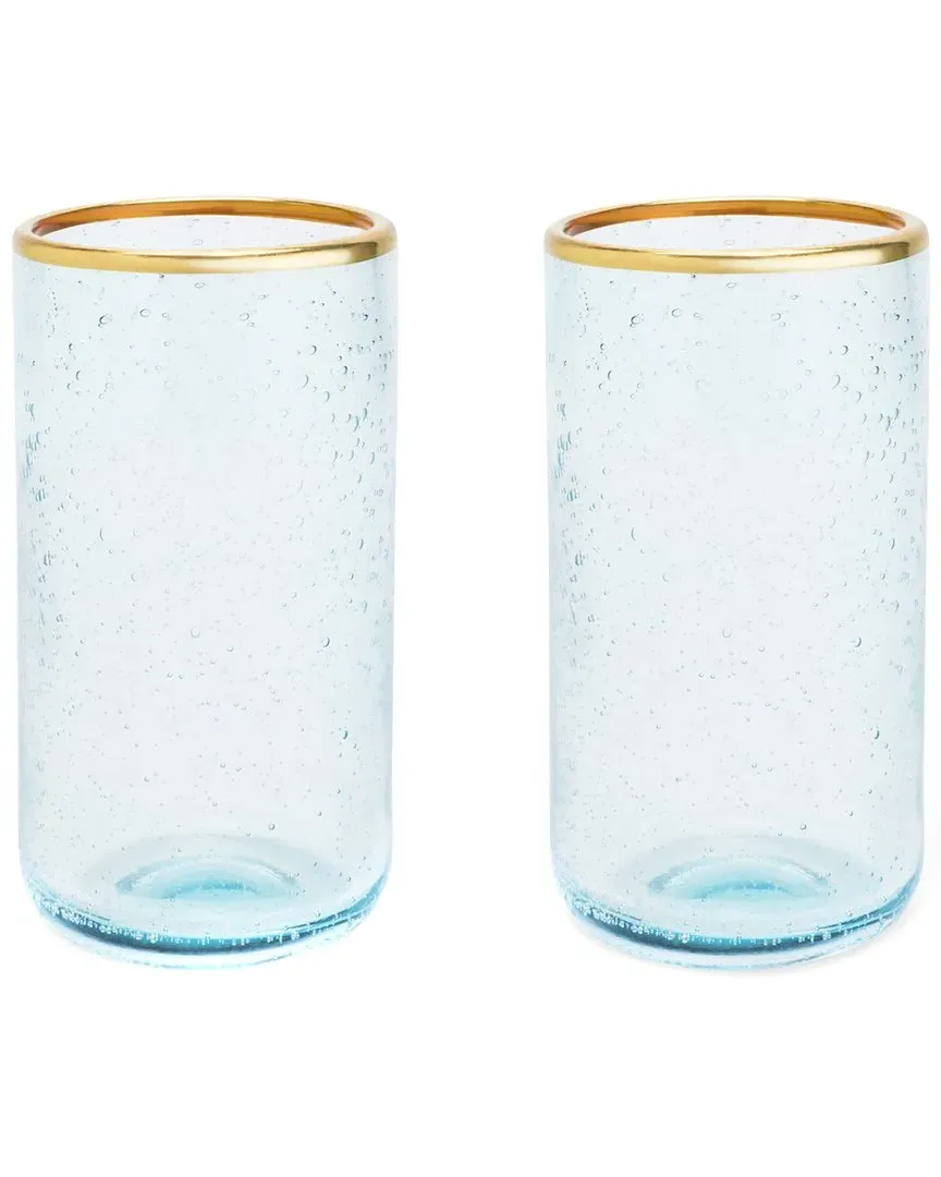 Seaside Glass Tumbler Set - Aqua