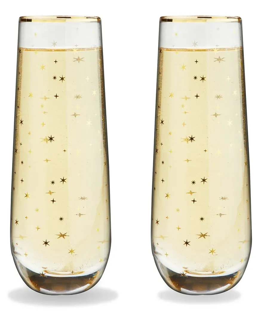 Starlight Stemless Champagne Flute Set - Gold image