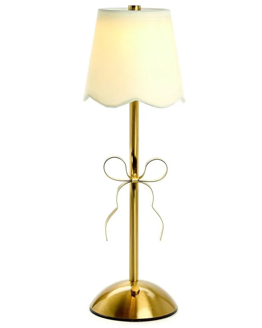 LED Portable Cordless Bow Table Lamp - Gold