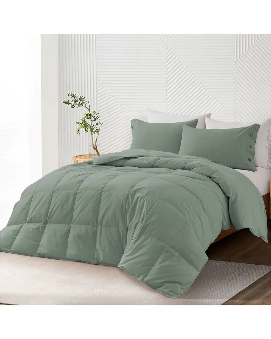 300 Thread Count All Season Goose Down Comforter - Green