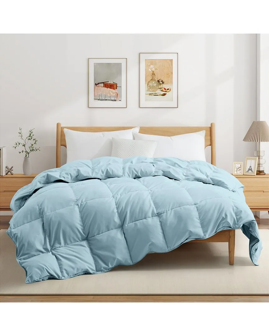 360 Thread Count Goose Down & Feather Comforter - Blue image