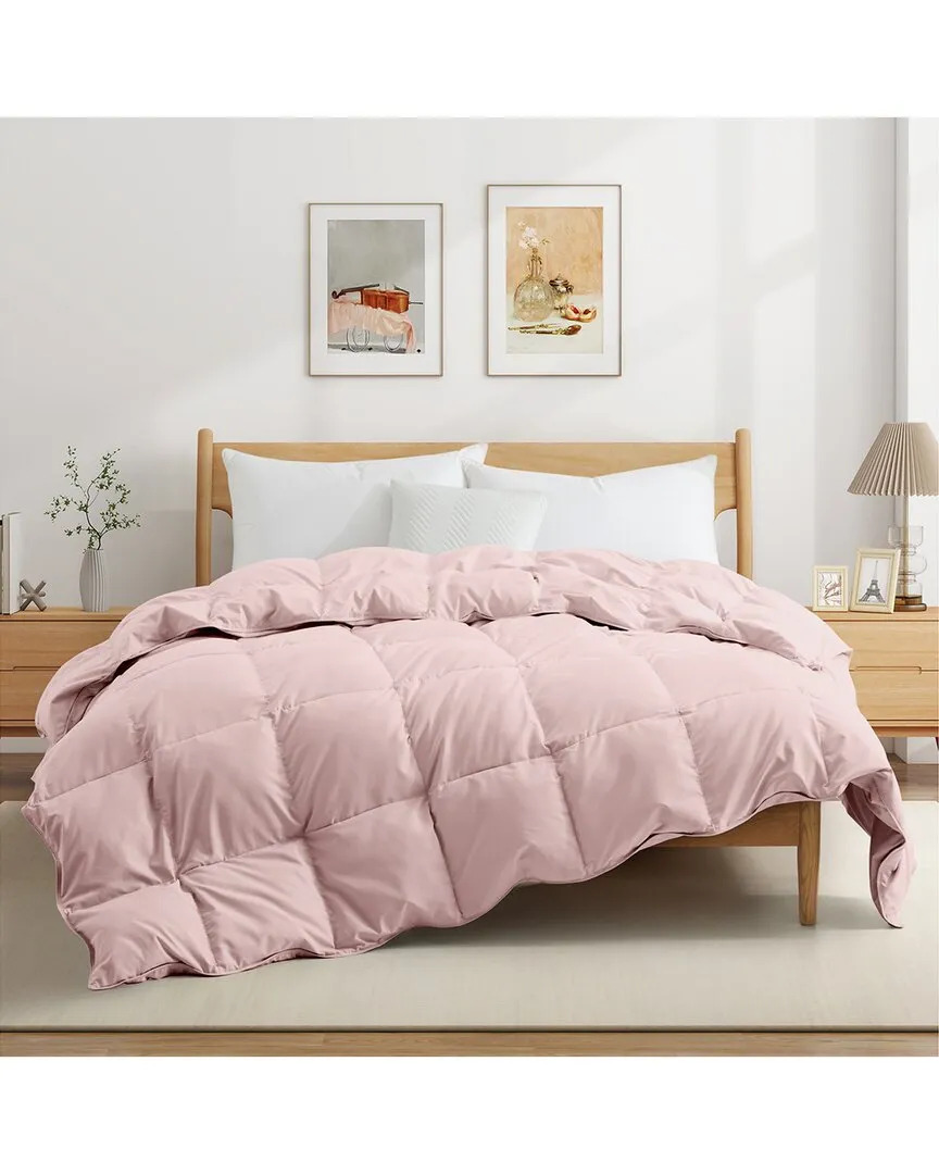 360 Thread Count Goose Down & Feather Comforter - Pink