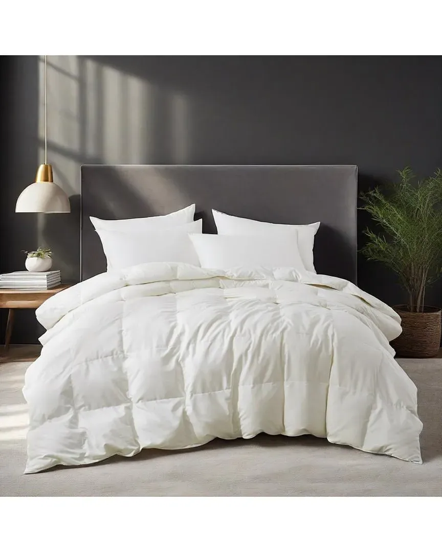 All-Season Goose Down Feather Comforter - White