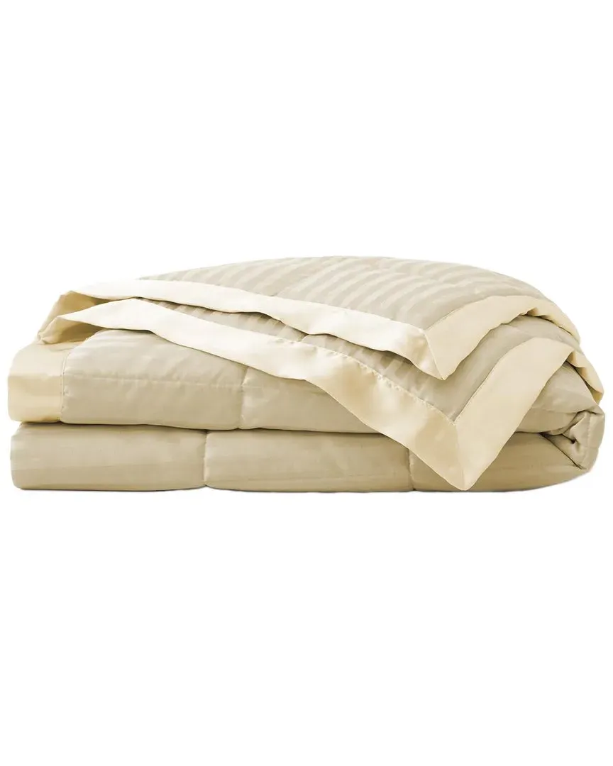 All Seasons Down Alternative Bed Blanket with Satin Trim - Khaki
