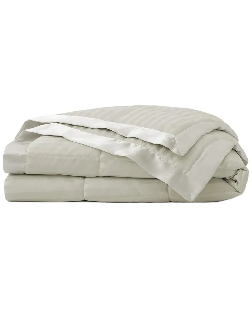 All Seasons Down Alternative Bed Blanket with Satin Trim - Sand Shell