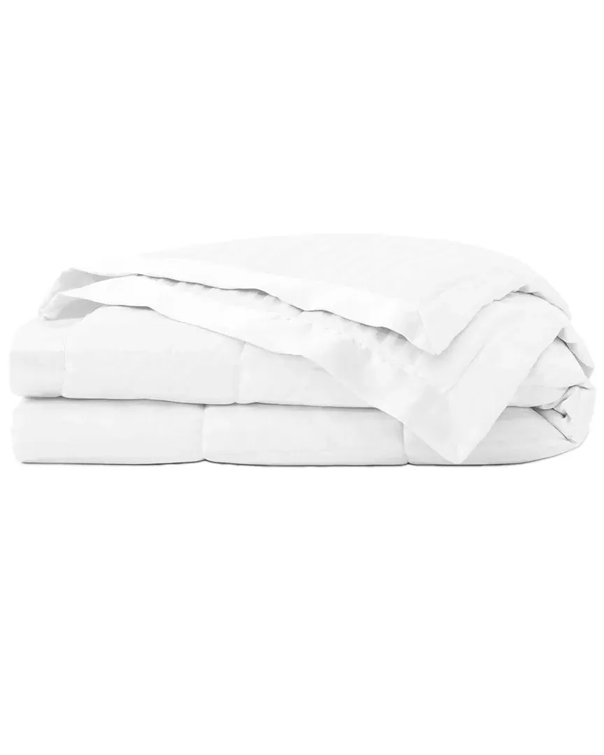 All Seasons Down Alternative Bed Blanket with Satin Trim - White