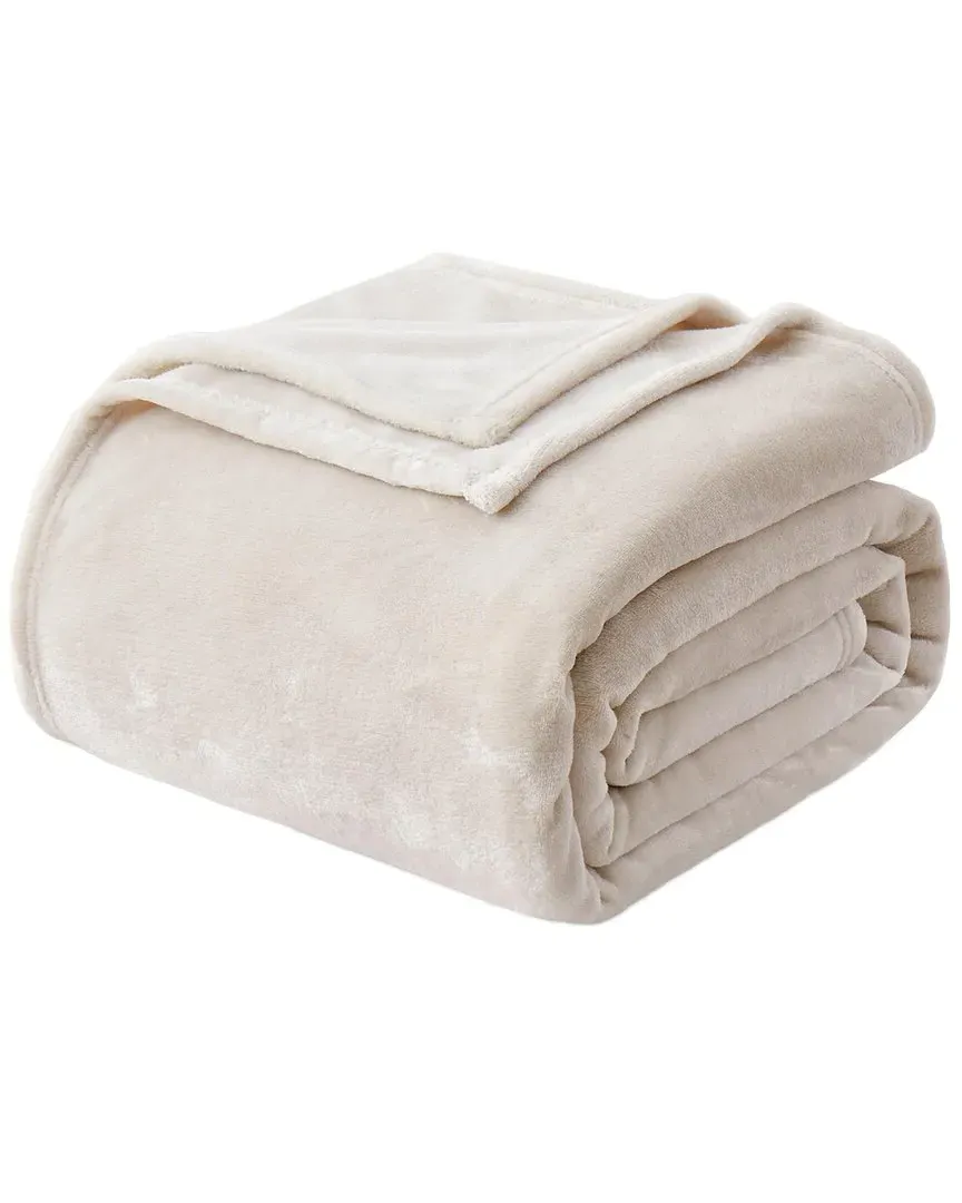 Flannel Fleece Throw Blanket - Cream image