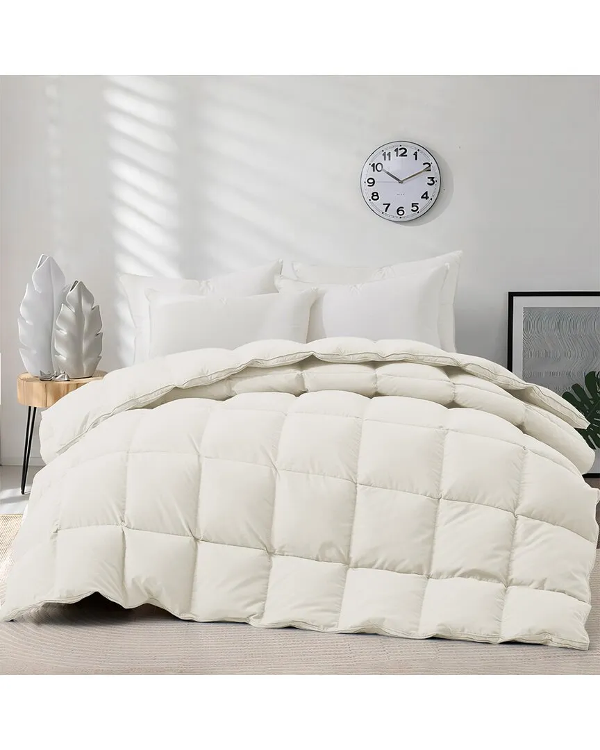 Medium Warmth Goose Down Comforter - Ivory image
