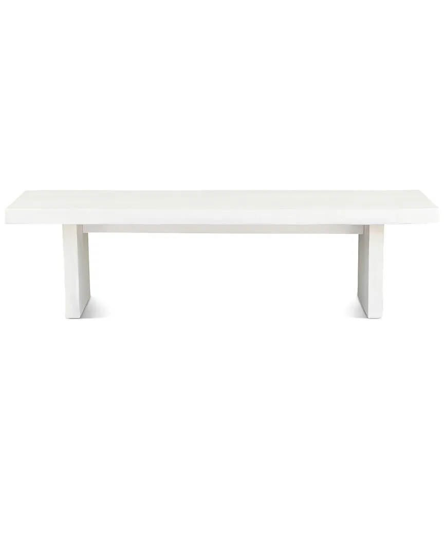 Brooks Bench - White, Acacia Wood