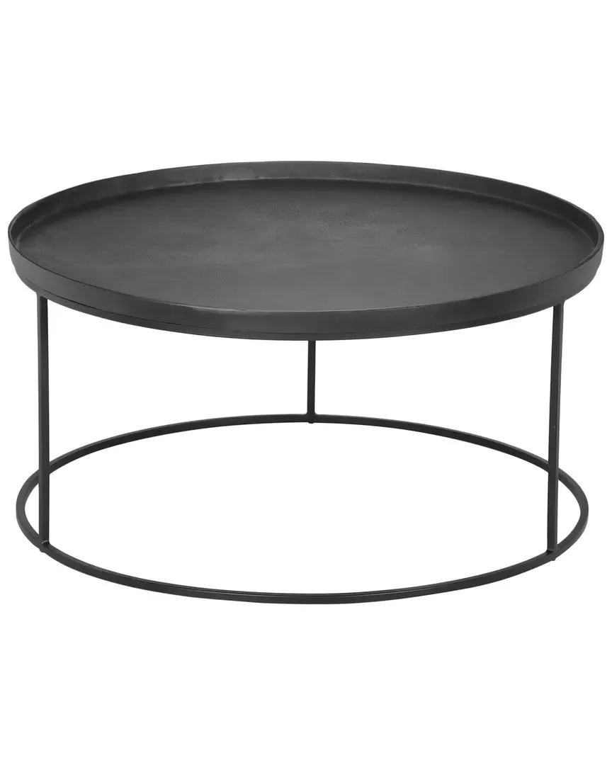 Elements Sana Round Coffee Table - Black, Reclaimed Aluminum image