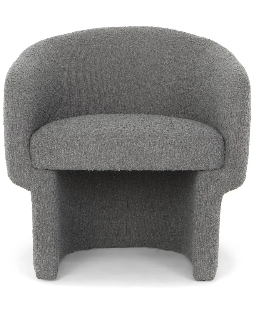 Metro Jessie Barrel Accent Chair - Grey, Boucle