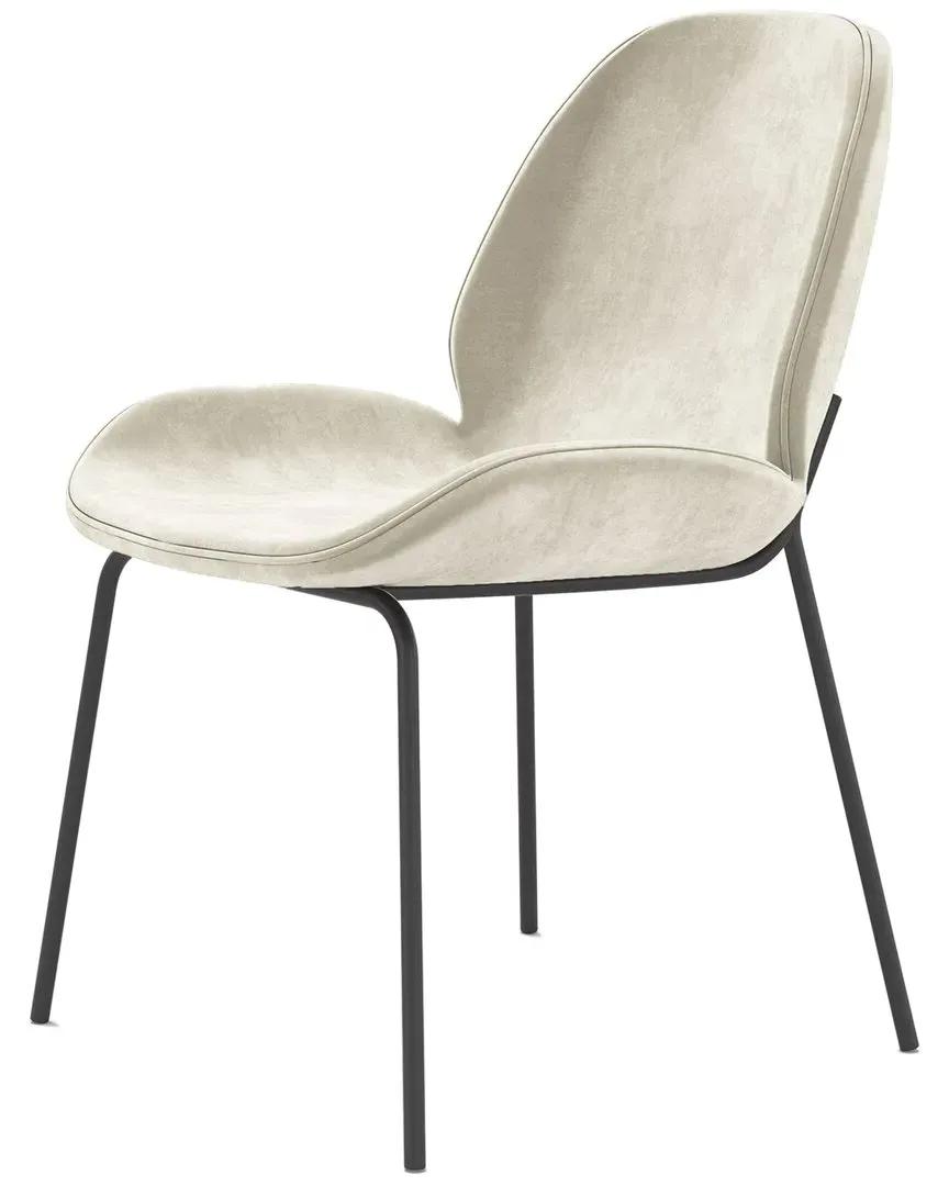 Metro Set of 2 Dauphine Side Chairs - Sand, Velvet image