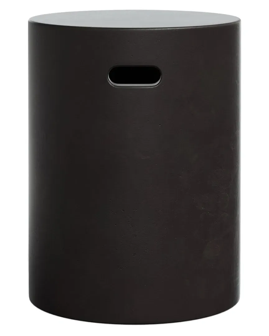 Mixx Cylinder Stool - Black, Concrete image