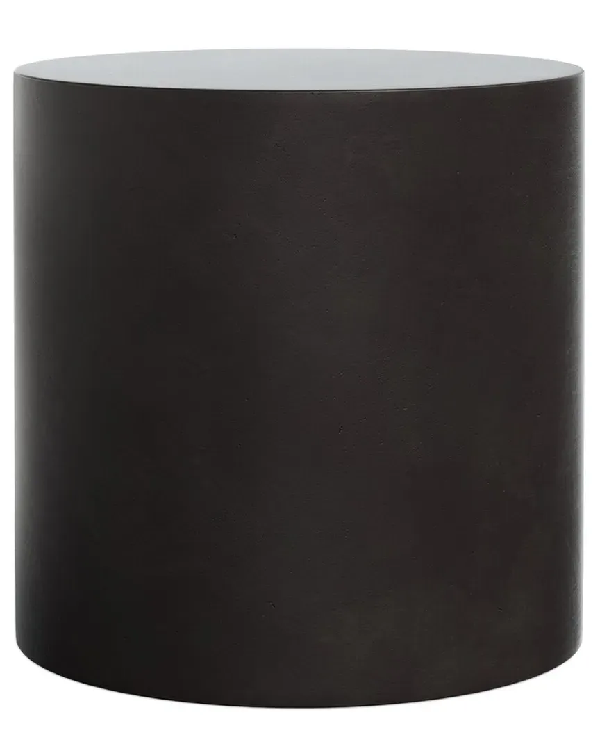 Mixx Una Round Pedestal Table - Black, Concrete image