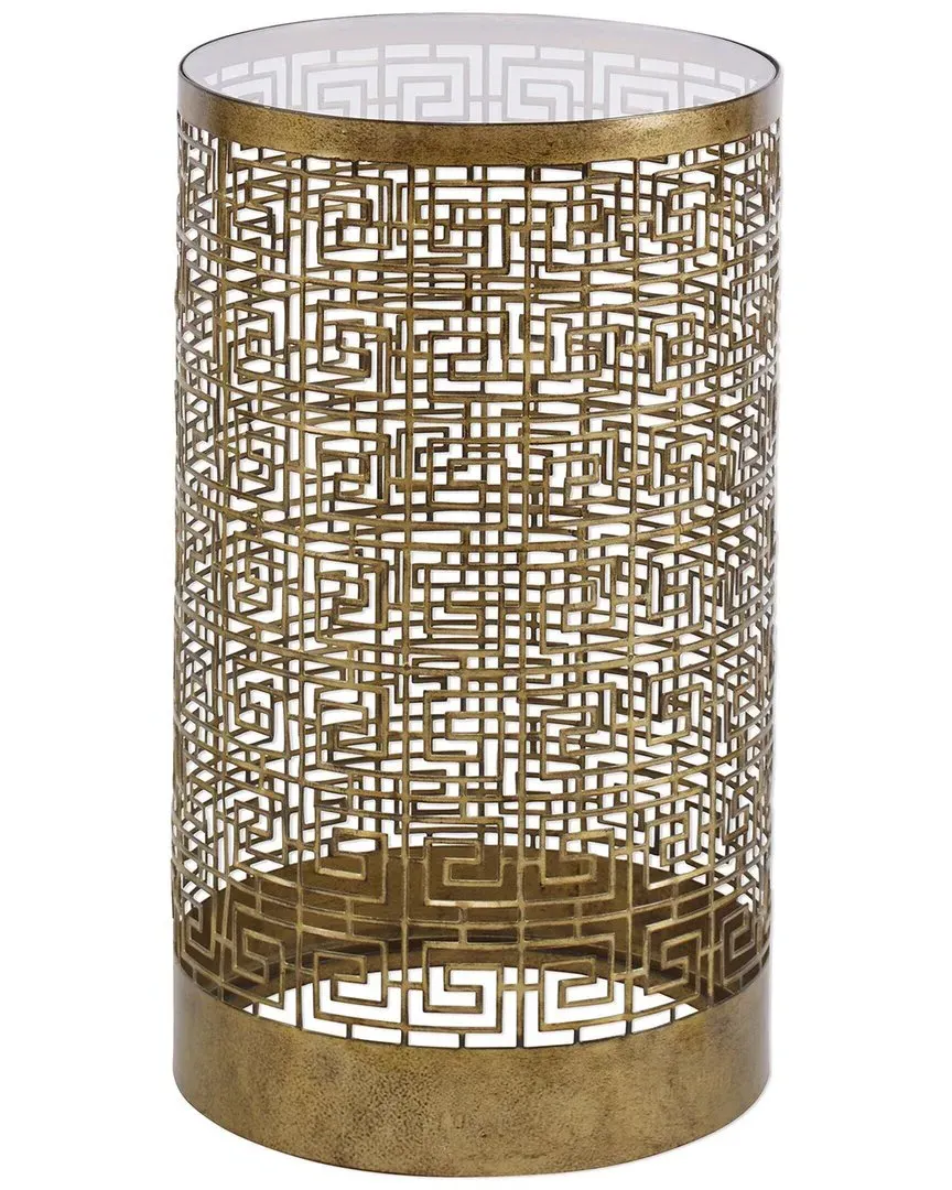 Algernon Round Accent Table - Gold, Iron image