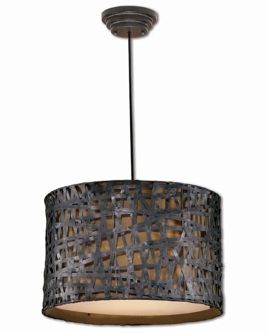 Alita Drum Pendant Light - Silver, Metal image