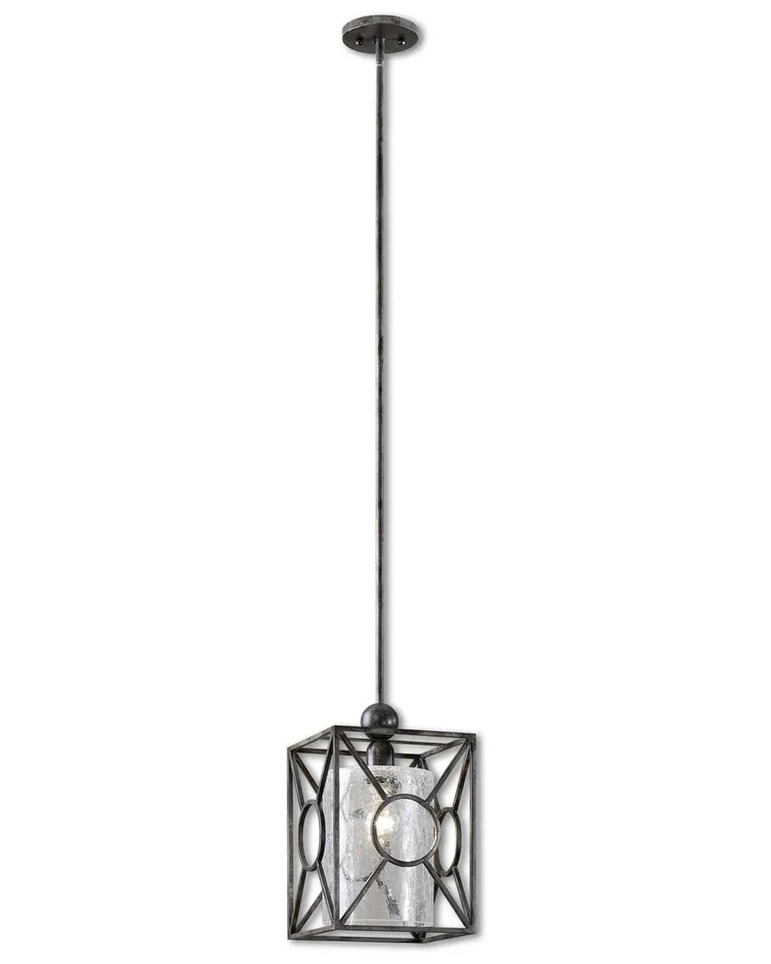Arbela 1-Light Mini Pendant - Black, Glass
