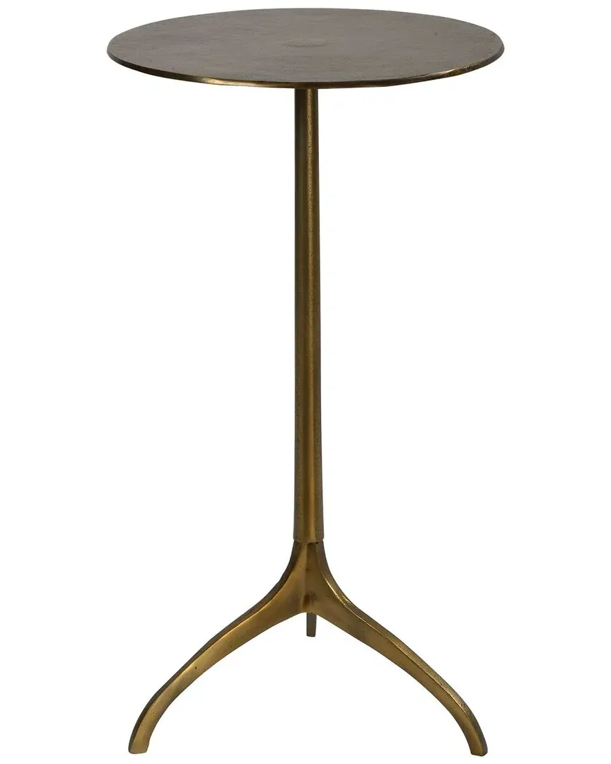 Beacon Round Accent Table - Antique Gold, Aluminum image