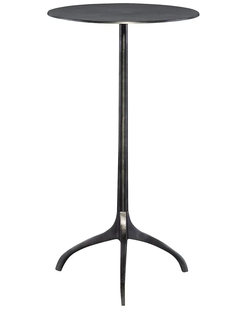 Beacon Round Accent Table - Antique Nickel, Aluminum