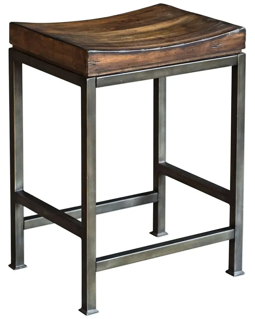 Beck Counter Stool - Dark Walnut, Hardwood