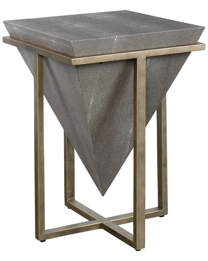 Bertrand Accent Table - Gray, Faux Shagreen image