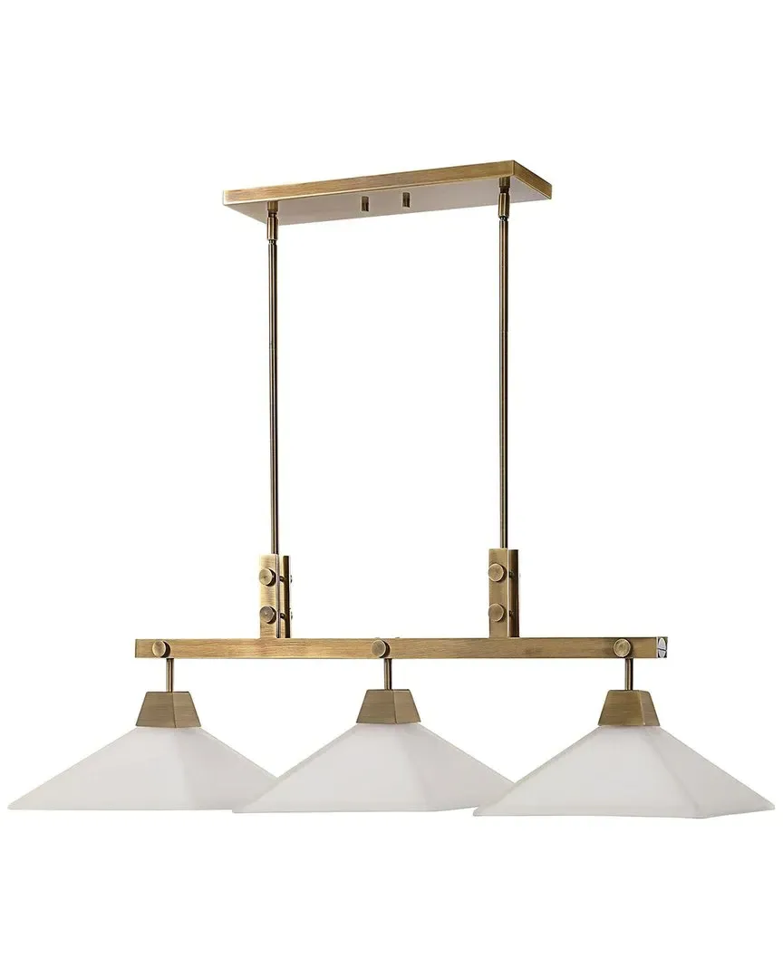 Brookdale 3-Light Linear Chandelier - Gold, Steel image