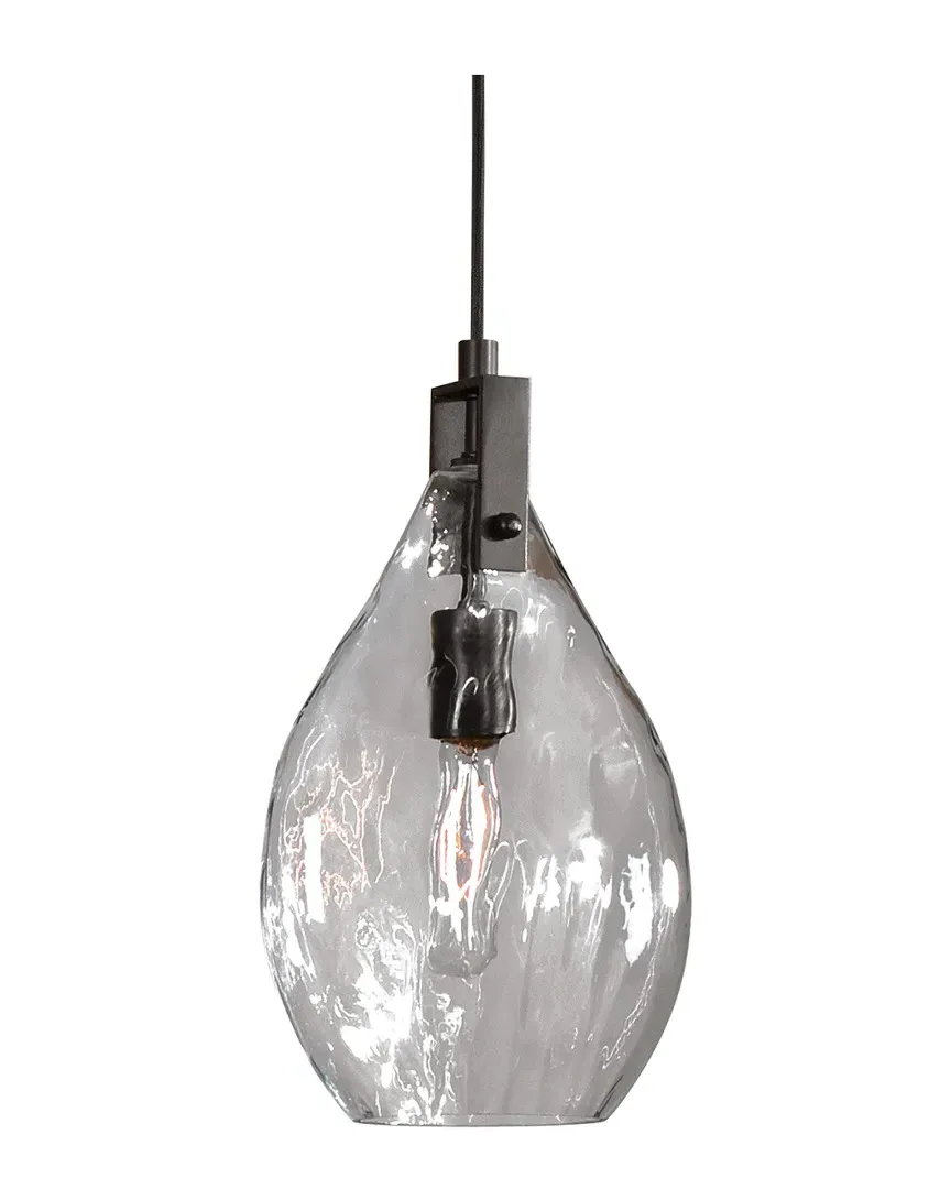 Campester 1 Light Mini Pendant - Matte Black, Glass image