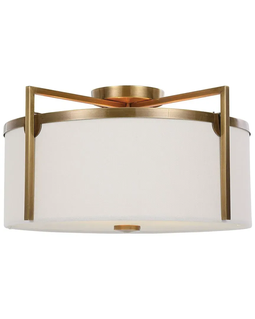 Colfax 3-Light Semi Flush Mount Light - Antique Brass image