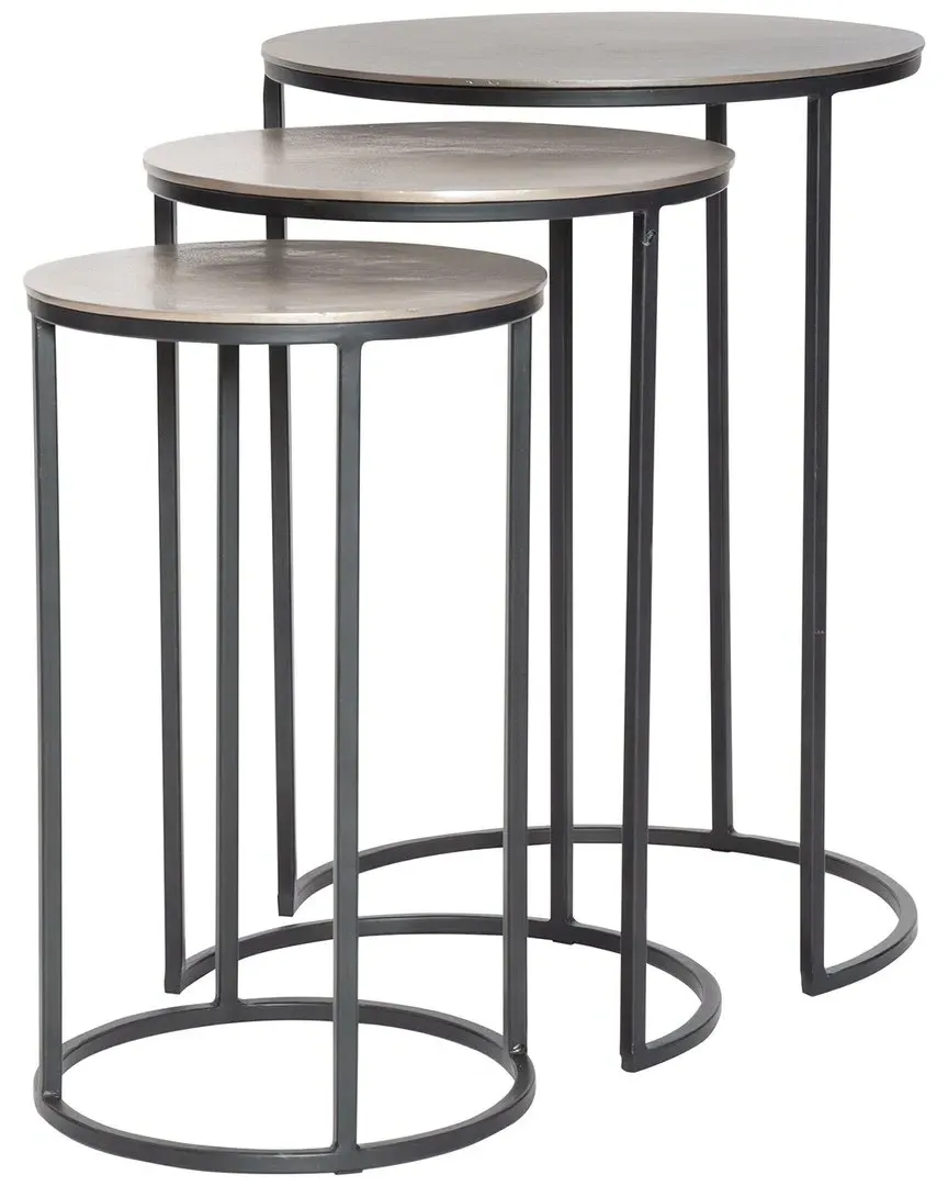Erik Metal Nesting Tables - Black Iron, Aluminum image