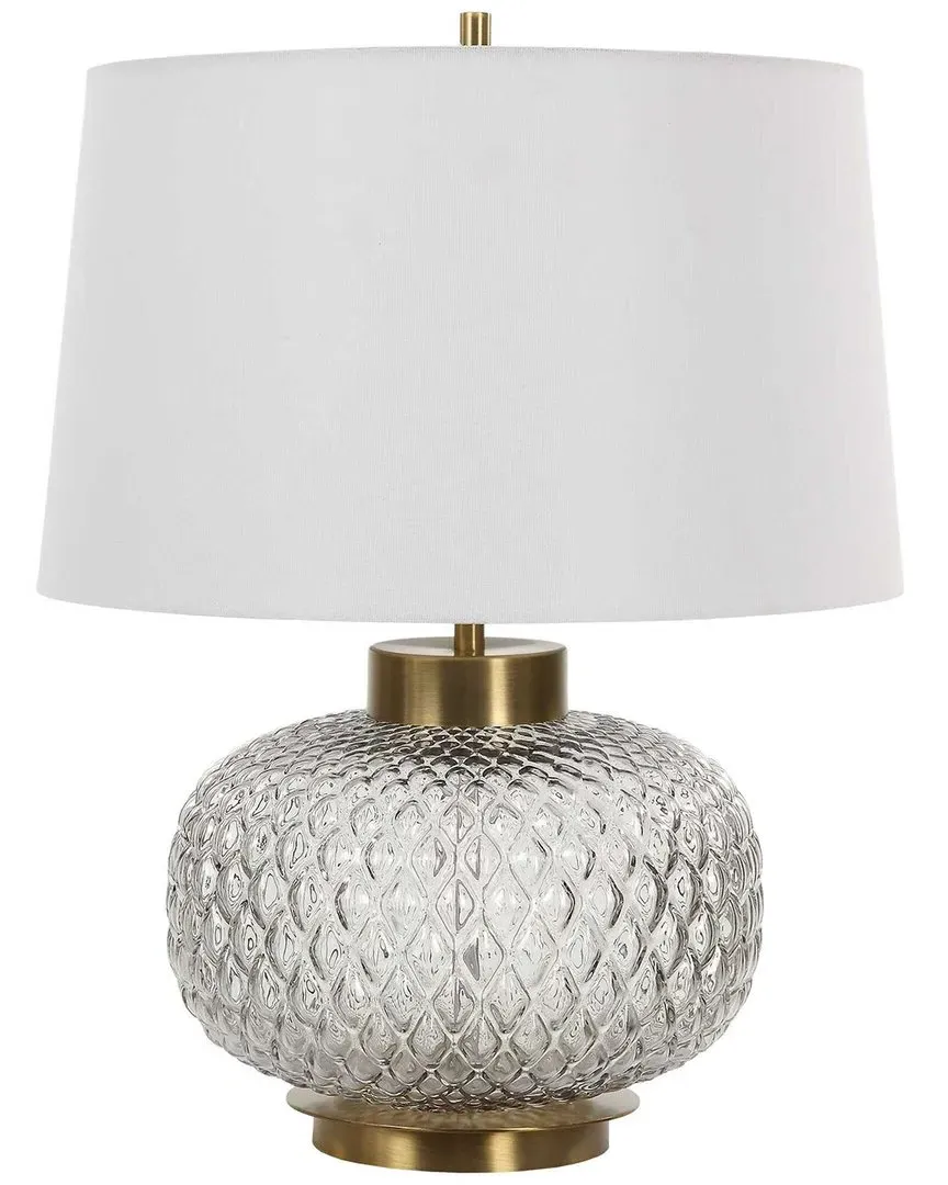 Estelle Glass Table Lamp - Brass