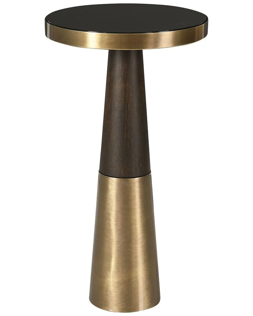 Fortier Accent Table - Brass, Rubber Wood image