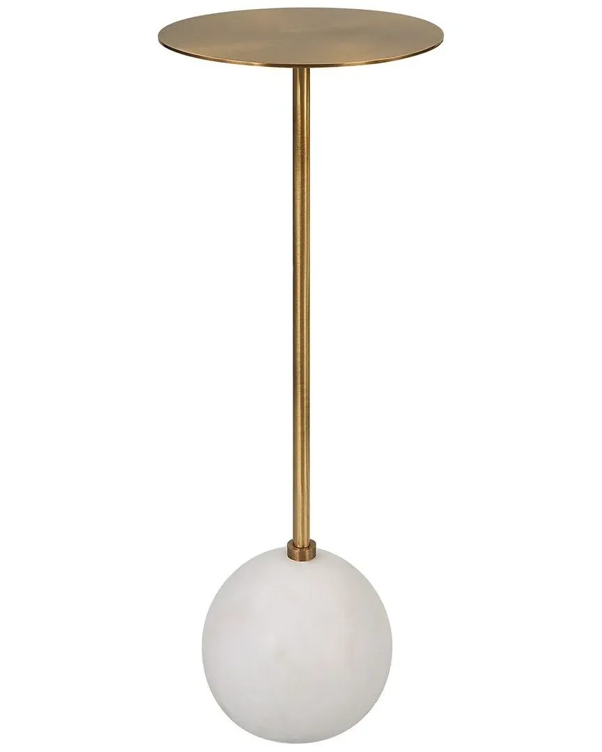 Gimlet Drink Table - White, Marble