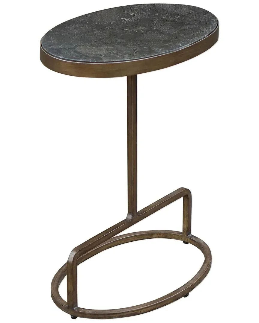 Jessenia Oval Accent Table - Blue, Bluestone