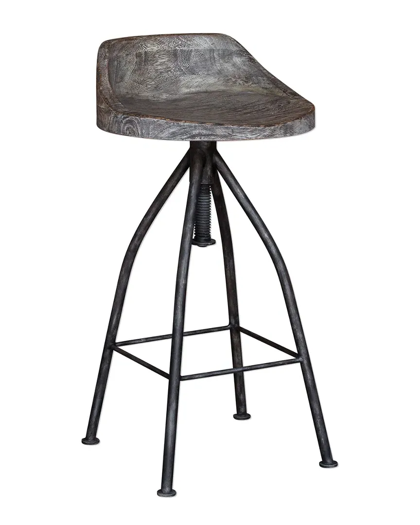 Kairu Adjustable Bar Stool - Grey, Wood image