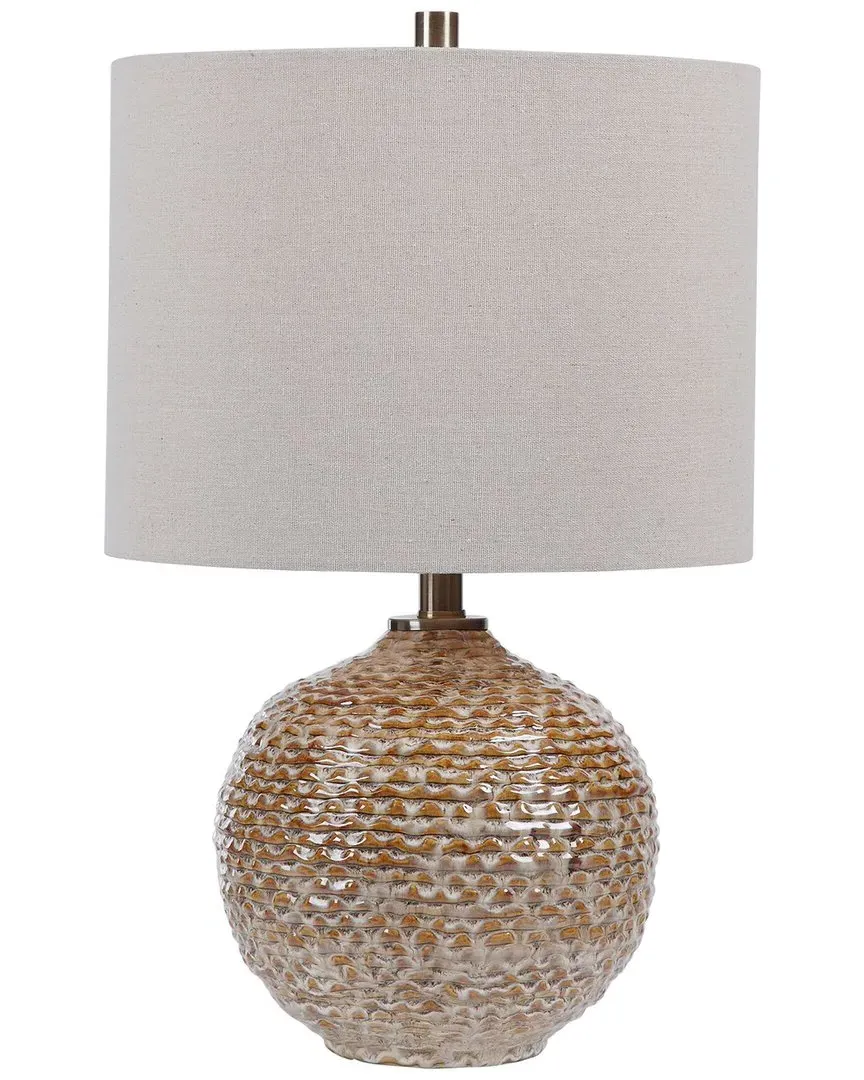 Lagos Rustic Table Lamp - Brown, Ceramic image