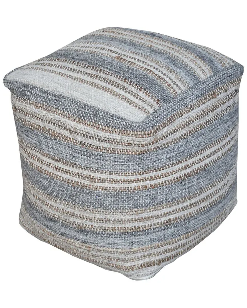 Mesick Handwoven Pouf - Gray image