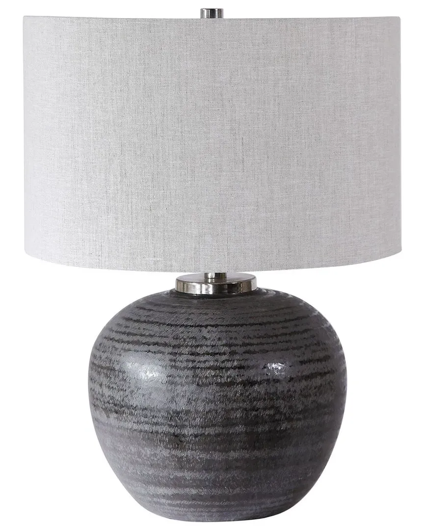 Mikkel Round Table Lamp - Charcoal, Ceramic image